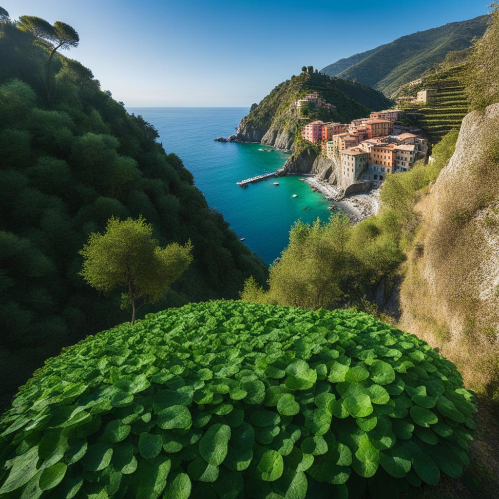 emerald city: an emerald palace among the cliffs of cinque terre 