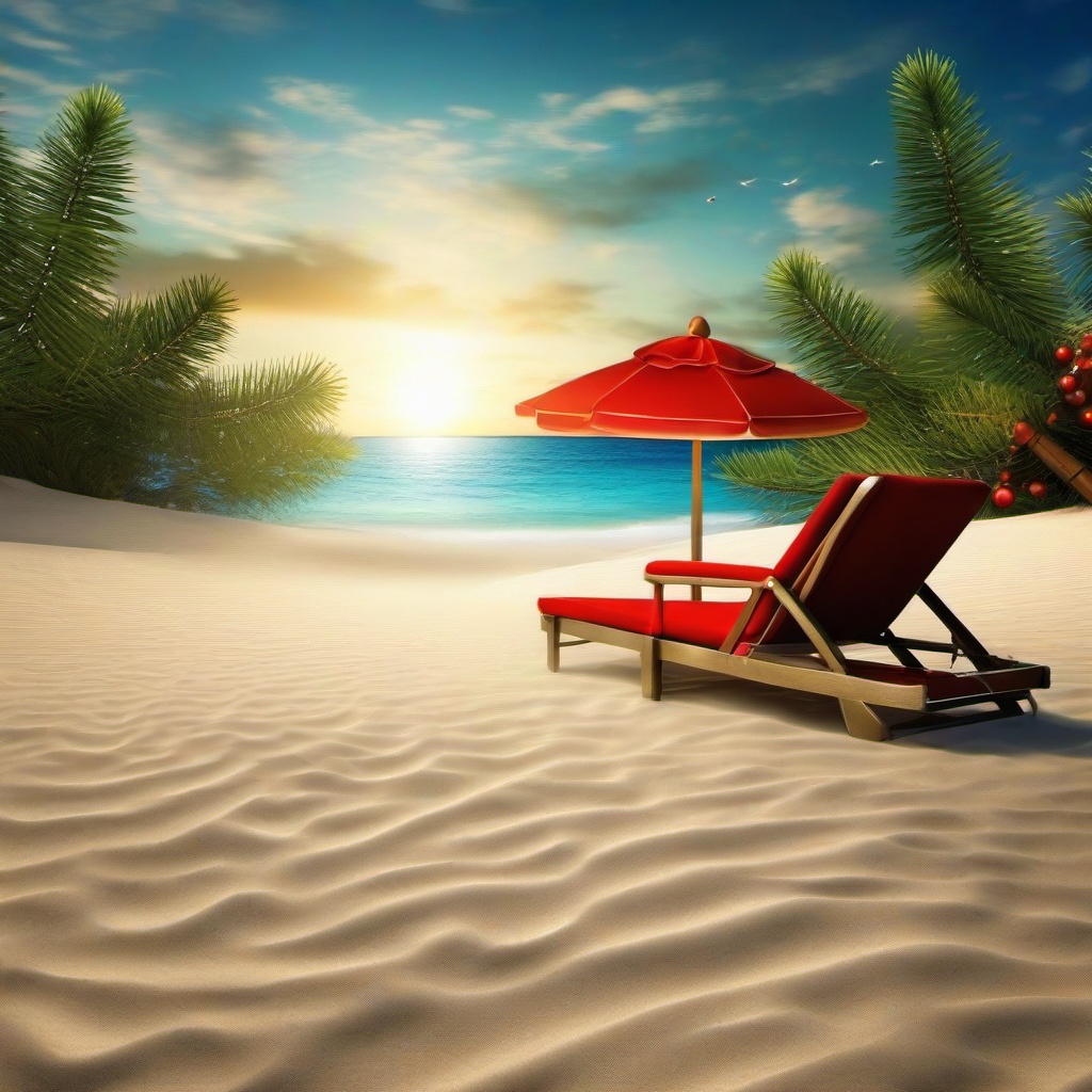 Beach background - christmas beach desktop wallpaper  