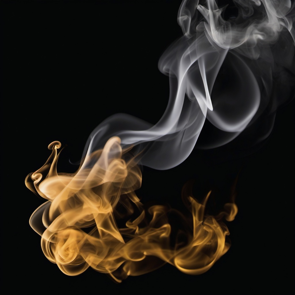 Smoke Background - smoke effect black background  with gold 