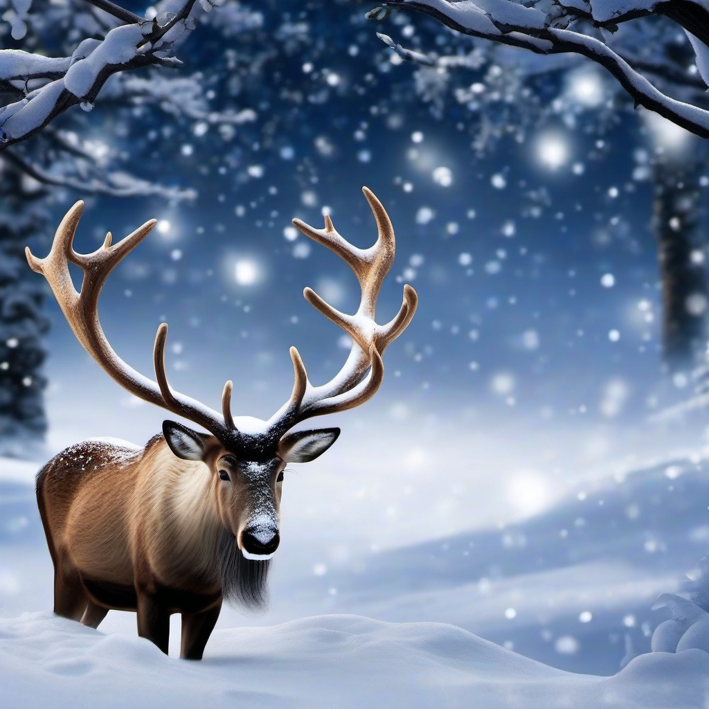 Snow Background Wallpaper - reindeer in snow wallpaper  