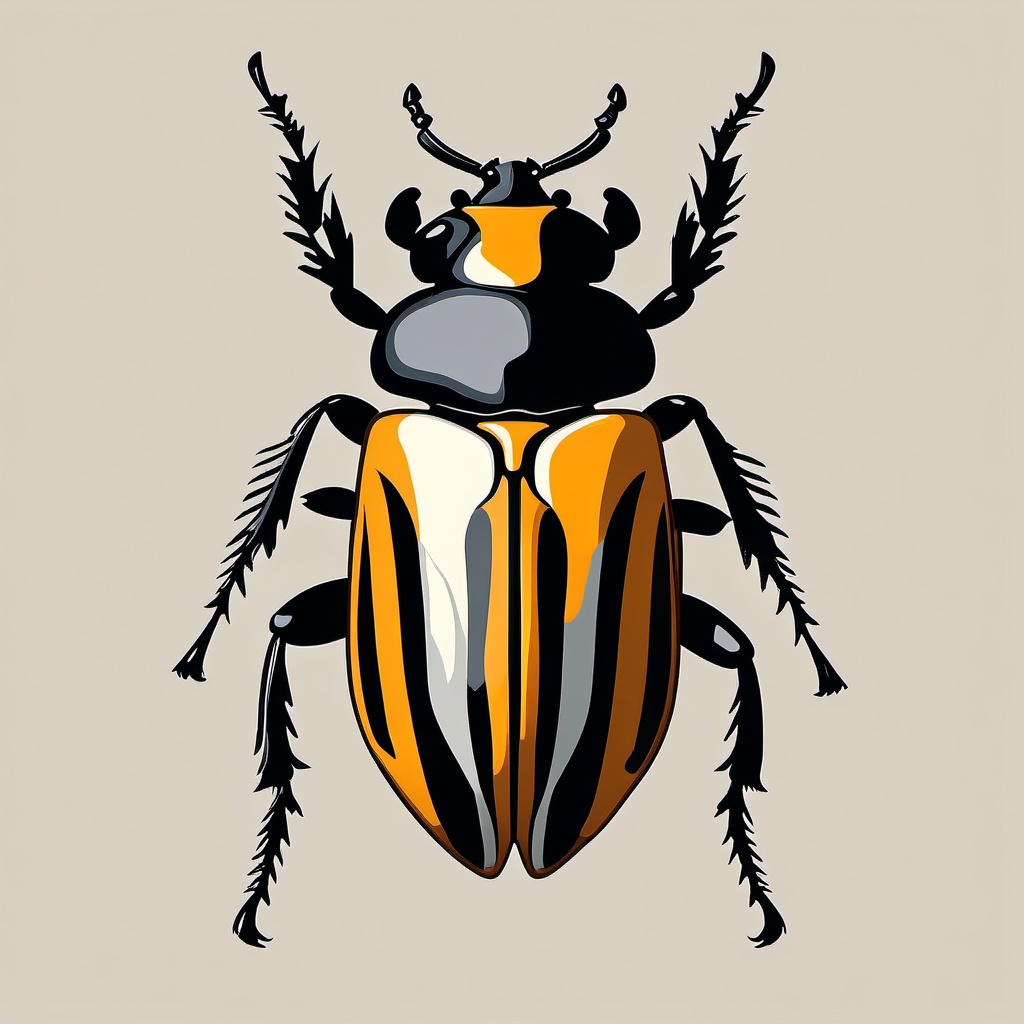 Goliath Beetle Clip Art - A goliath beetle with impressive size,  color vector clipart, minimal style