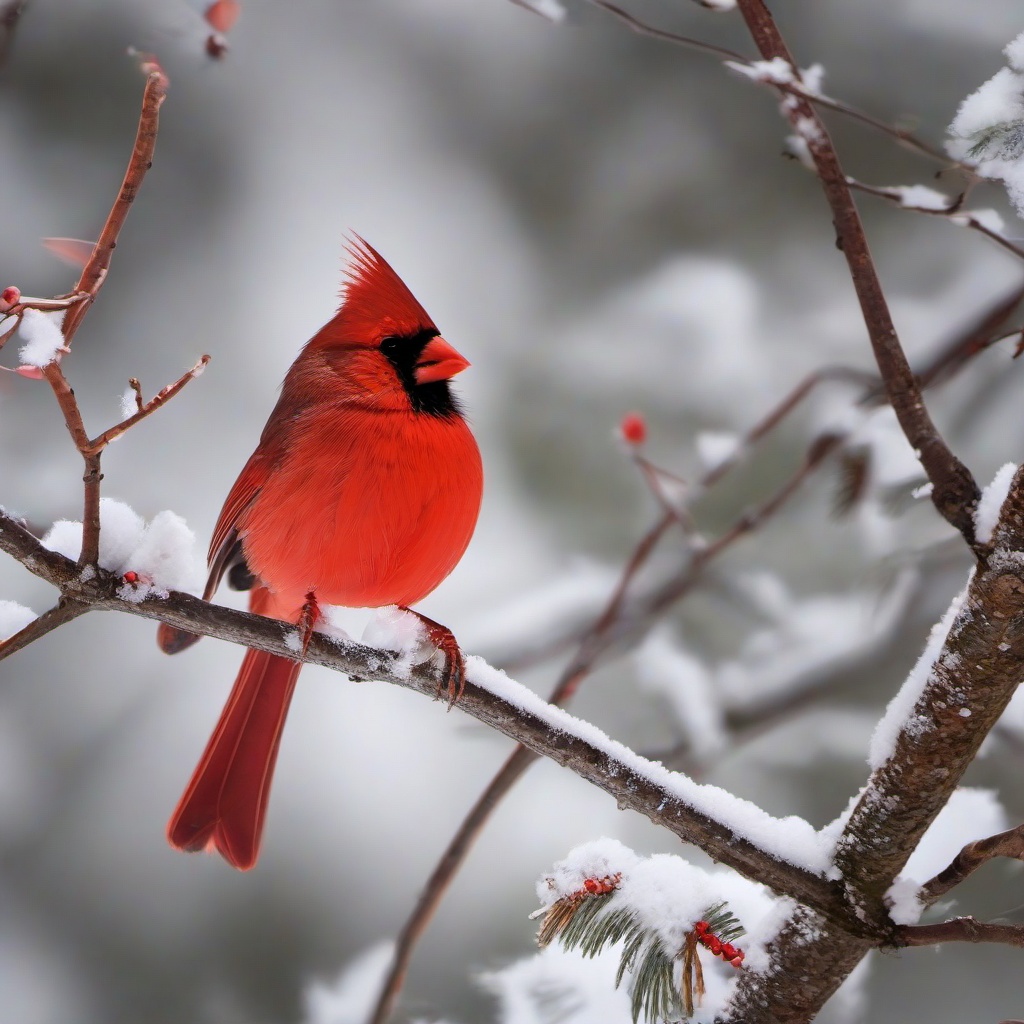 Winter background wallpaper - free winter cardinal wallpaper  