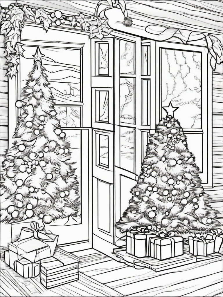 Christmas Pictures Coloring Sheets  outling,coloring pages,black and whit