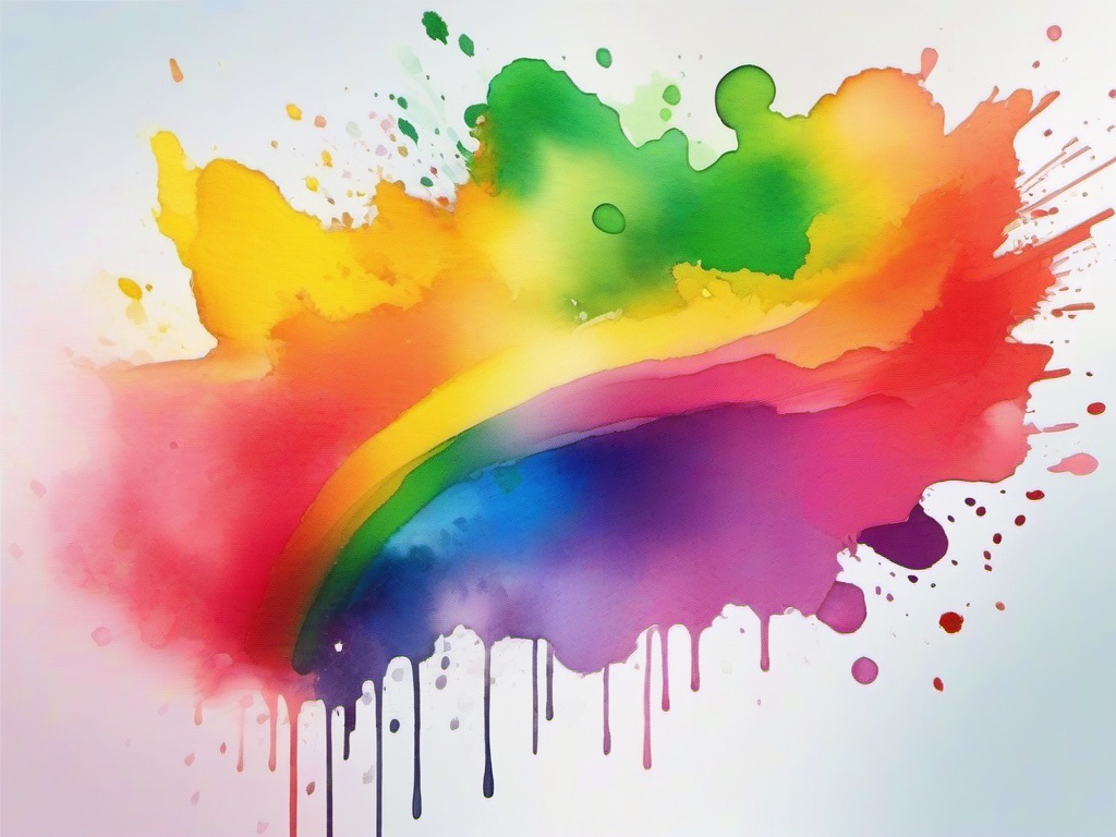 Rainbow Watercolor Background Free  