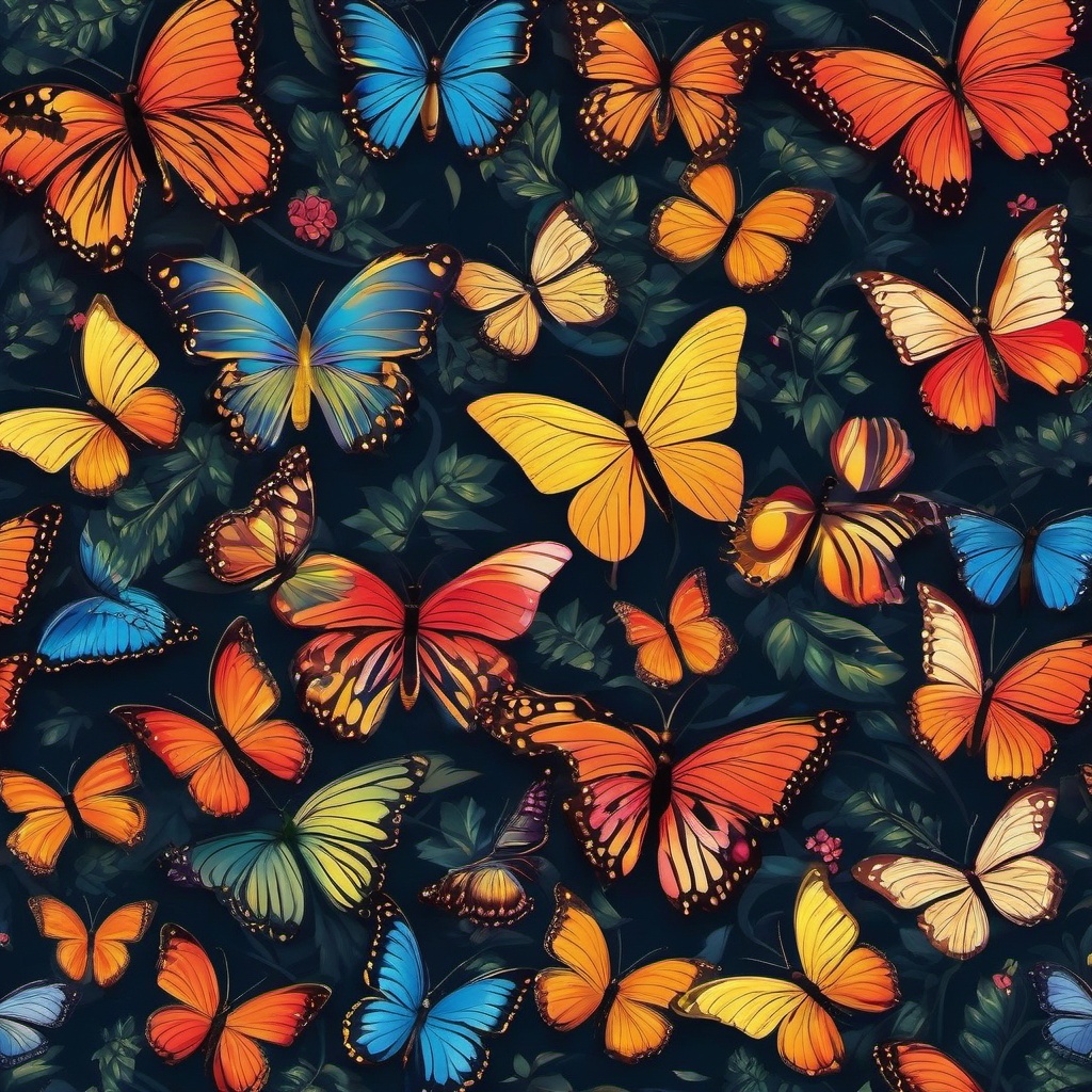 Butterfly Backgrounds - Butterfly Garden Wonderland wallpaper, abstract art style, patterns, intricate