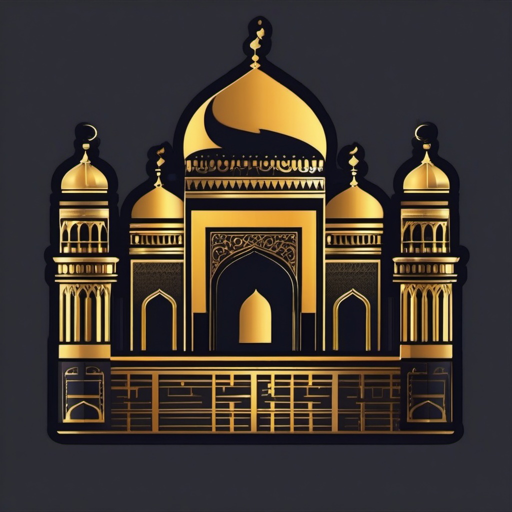 Arabian Nights Palace Sticker - Convey the opulence of Arabian Nights with the majestic and palace, , sticker vector art, minimalist design