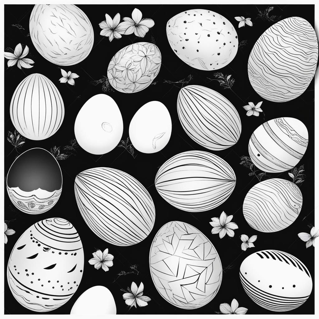 egg clipart black and white 