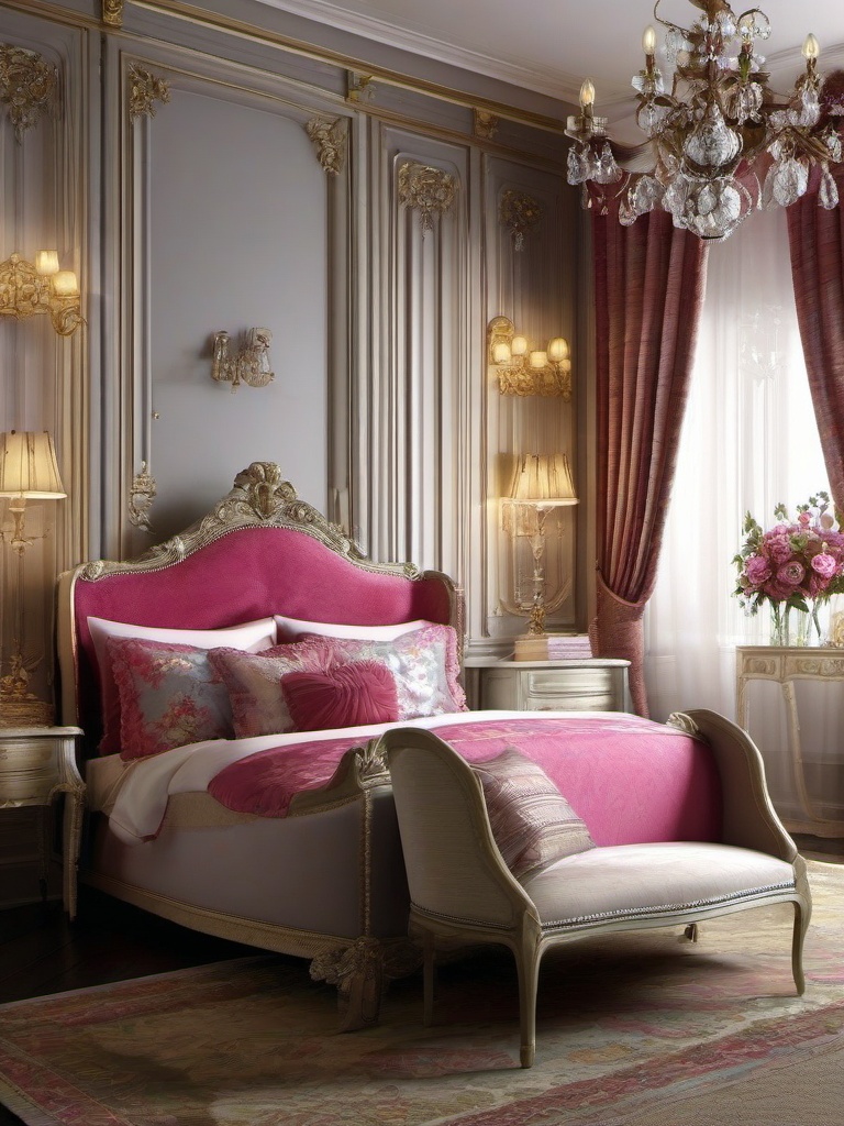 Classic French Boudoir - Add the charm of a classic French boudoir to your bedroom. , bedroom interior decor design ideas, multicoloured, photo realistic, hyper detail, high resolution,