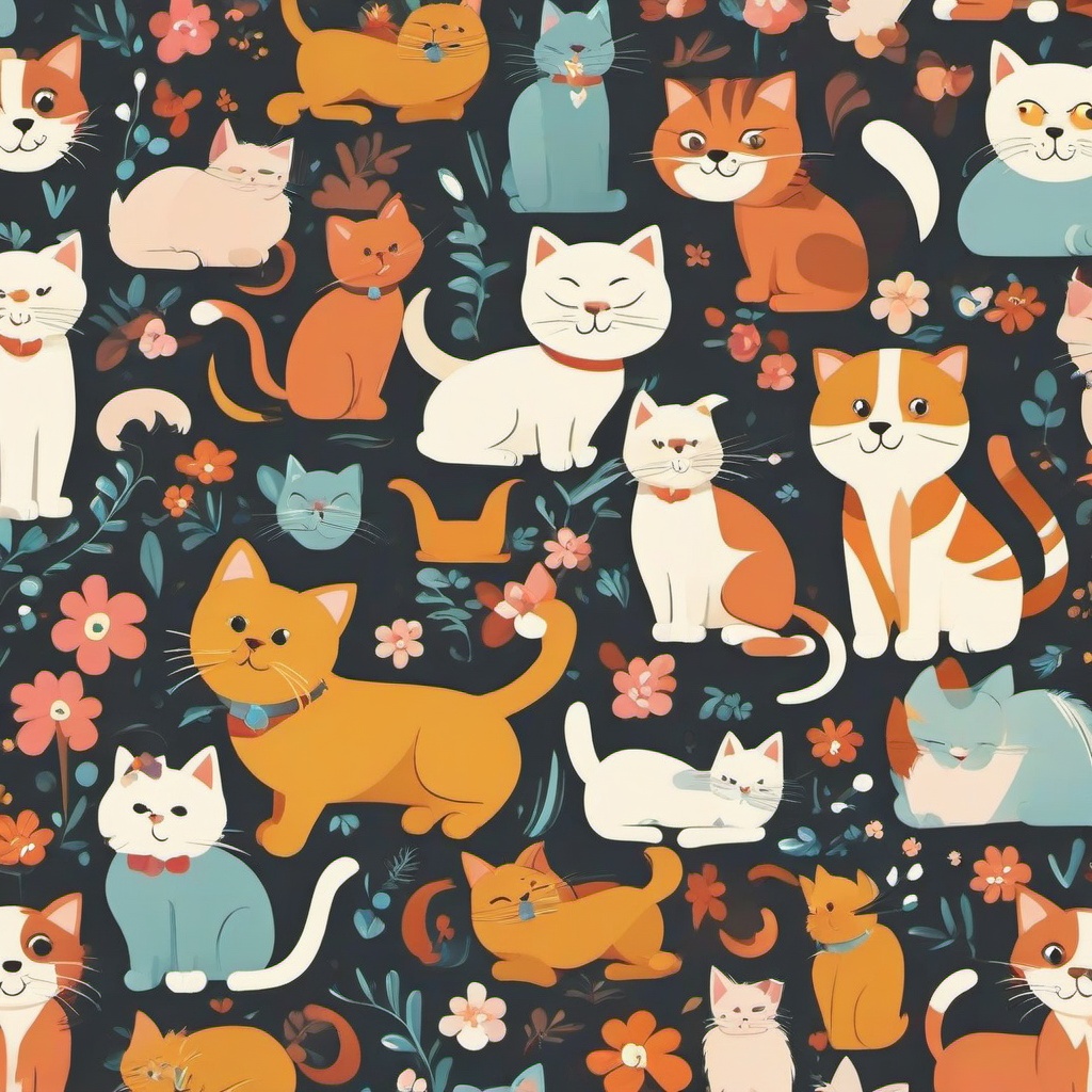 Cat Background Wallpaper - cartoon cat and dog wallpaper  