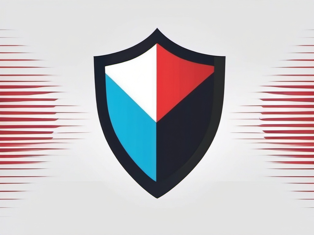 Secure Shield  minimalist design, white background, professional color logo vector art