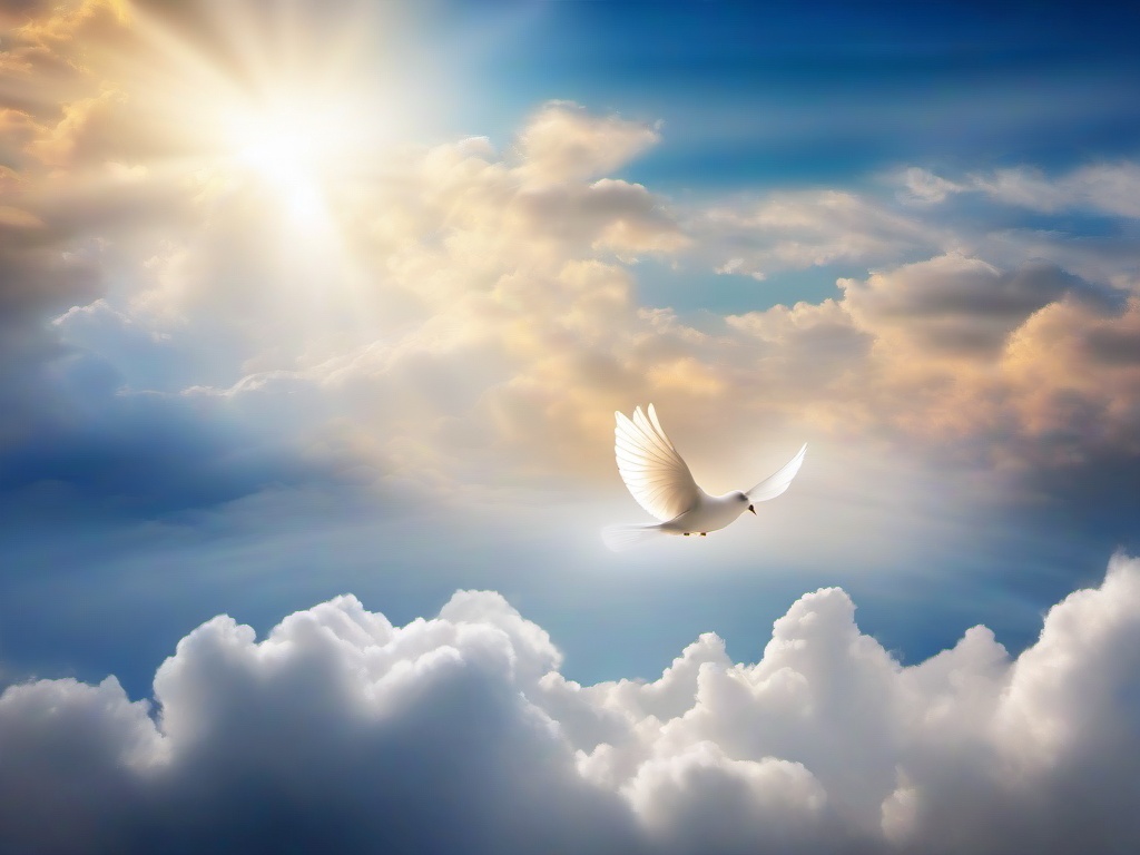 Heaven And Dove Background  