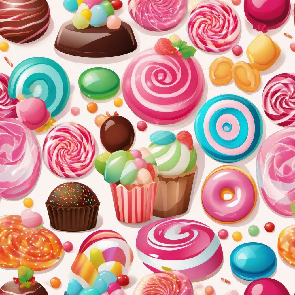 Candies clipart - candy and dessert table for a party  