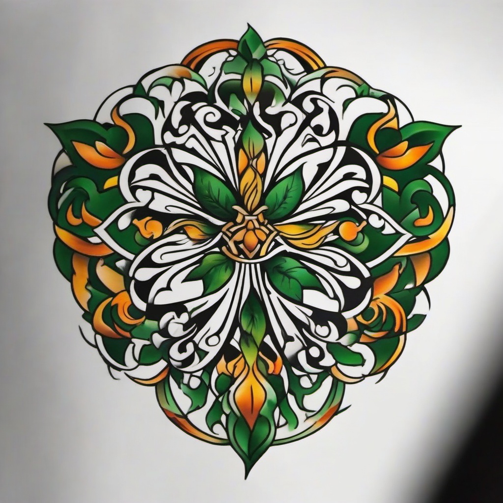 best irish tattoo designs  simple color tattoo,minimal,white background