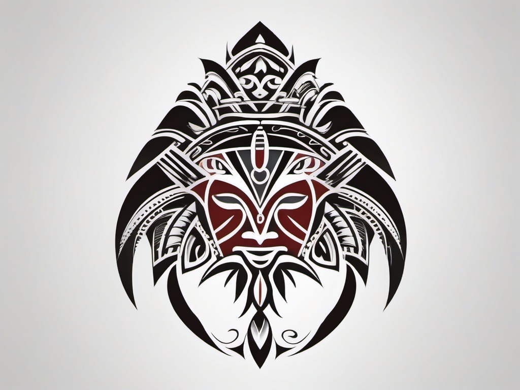 maori tribal  simple color tattoo,minimalist,white background