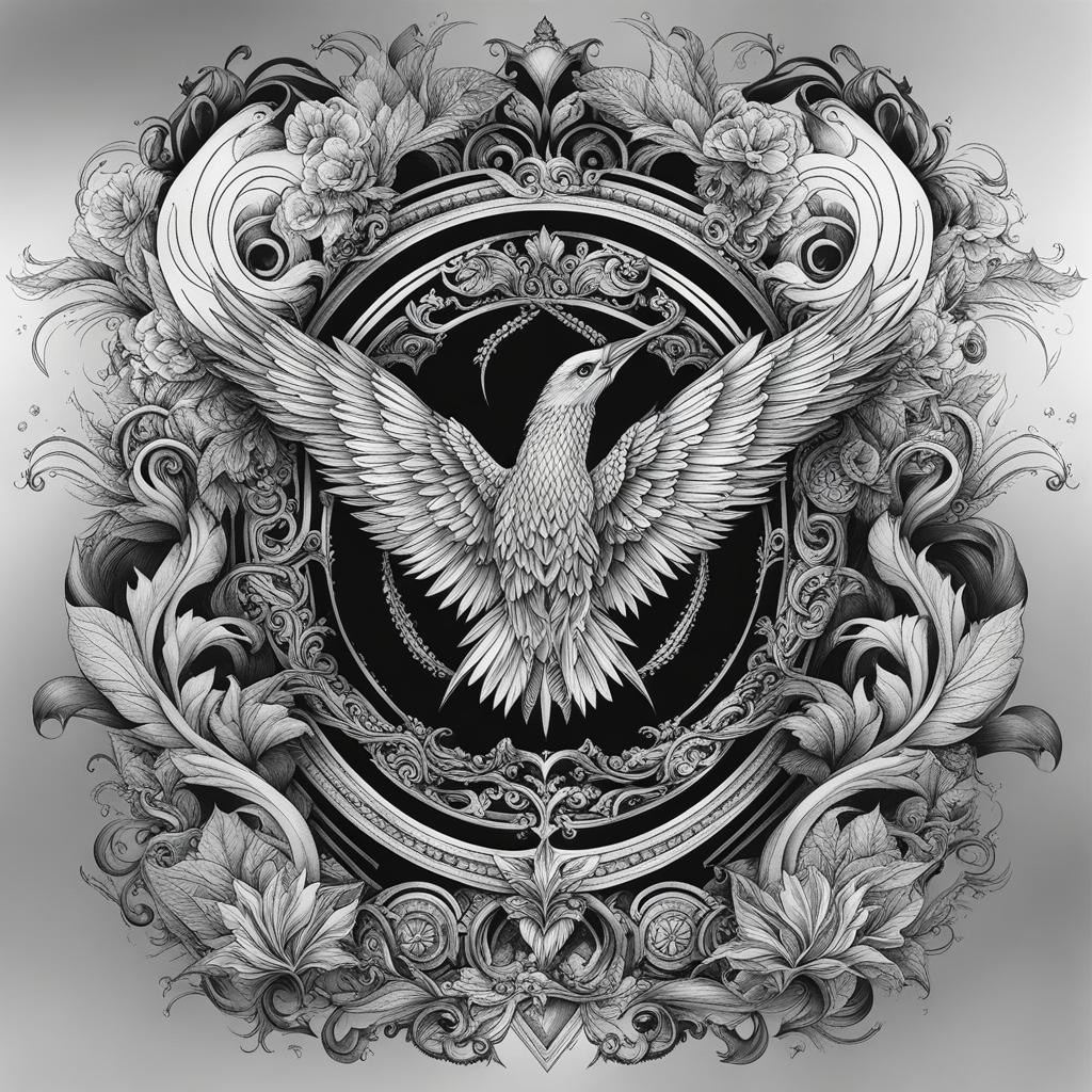 chest tattoo design black and white 