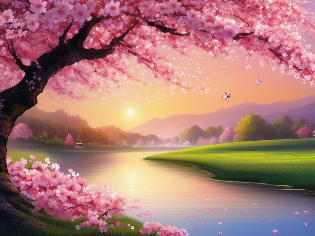 spring cherry blossom wallpaper  ,background wallpaper