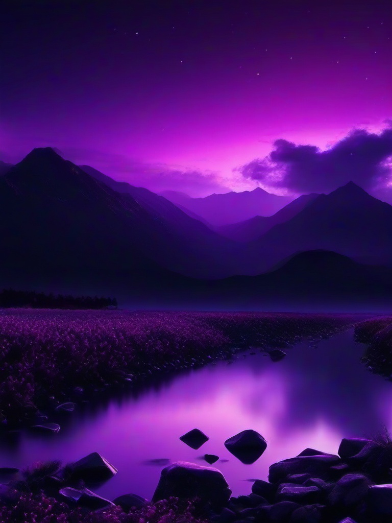 Dark Purple Sky Wallpaper  ,mobile iphone background wallpaper