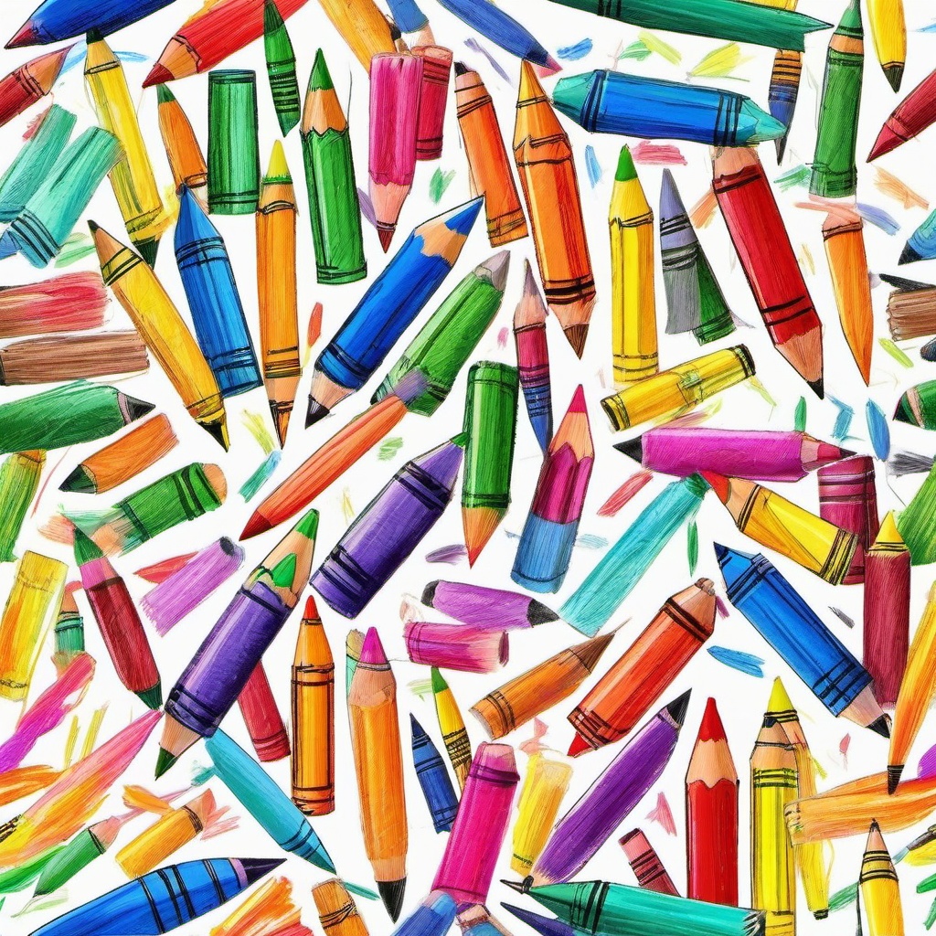 Crayon clipart - crayon scribbles on a piece of paper  