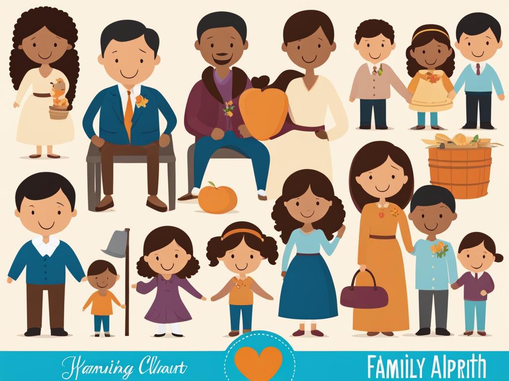 family clipart - portraying warmth and unity. 