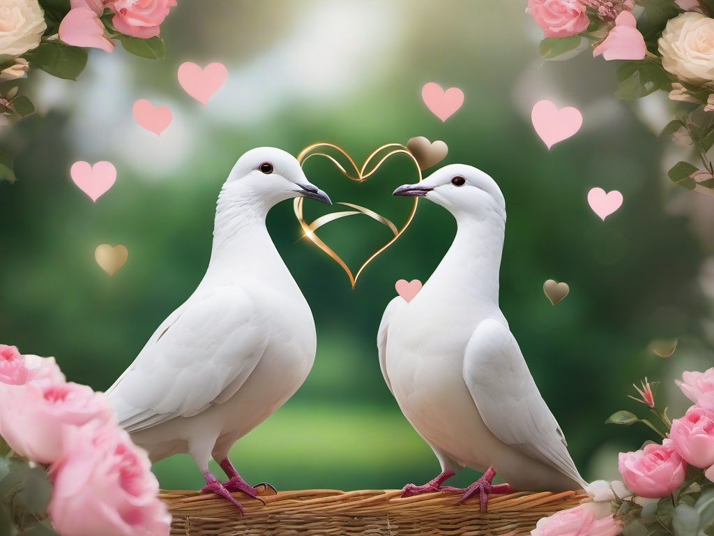 Happy Anniversary image - Two doves with heart above them and Happy Anniversary text below  aesthetic pictures photo