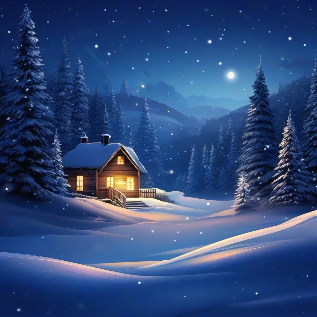 Winter background wallpaper - night snow background  