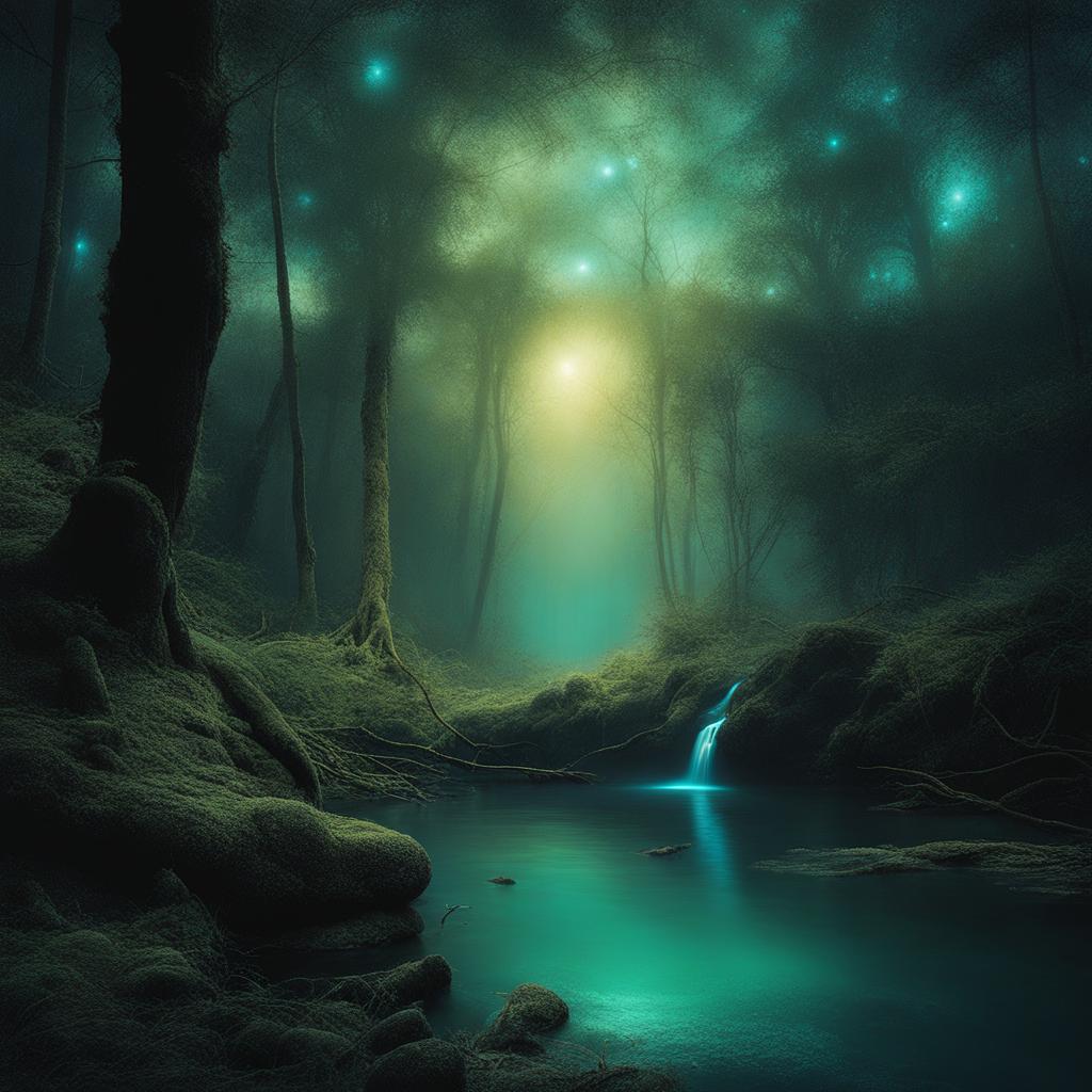 mystical creatures inhabiting bioluminescent forests, their existence a testament to the enigmatic wonders of life. 