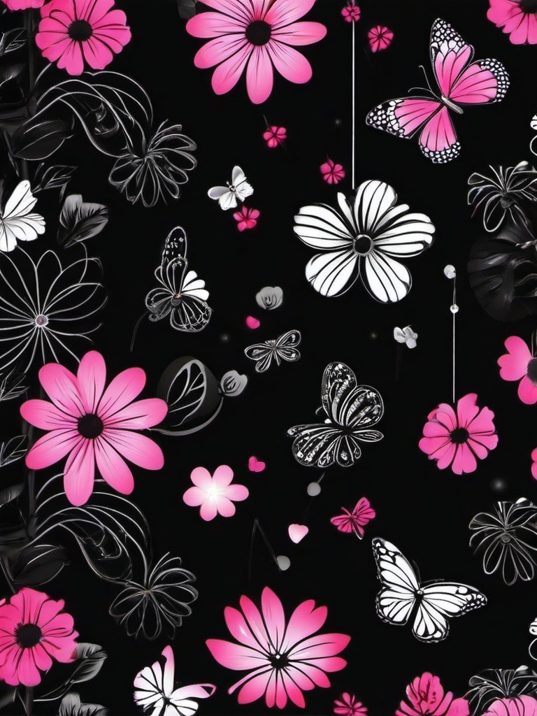 girly wallpaper black  ,mobile iphone background wallpaper