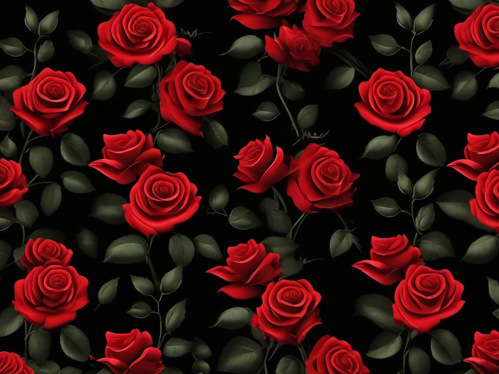 Black Red Rose Wallpaper - Black background with a red rose motif.  background wallpaper