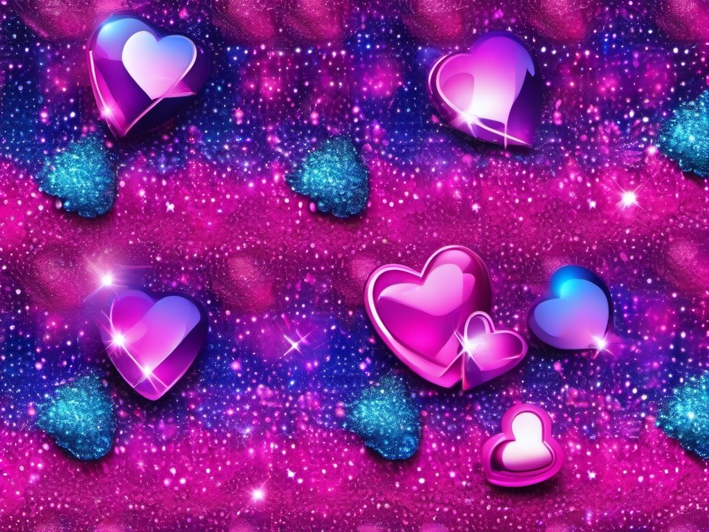 Pink And Blue Glitter Background  