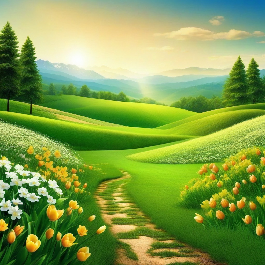 spring landscape background  ,background wallpaper