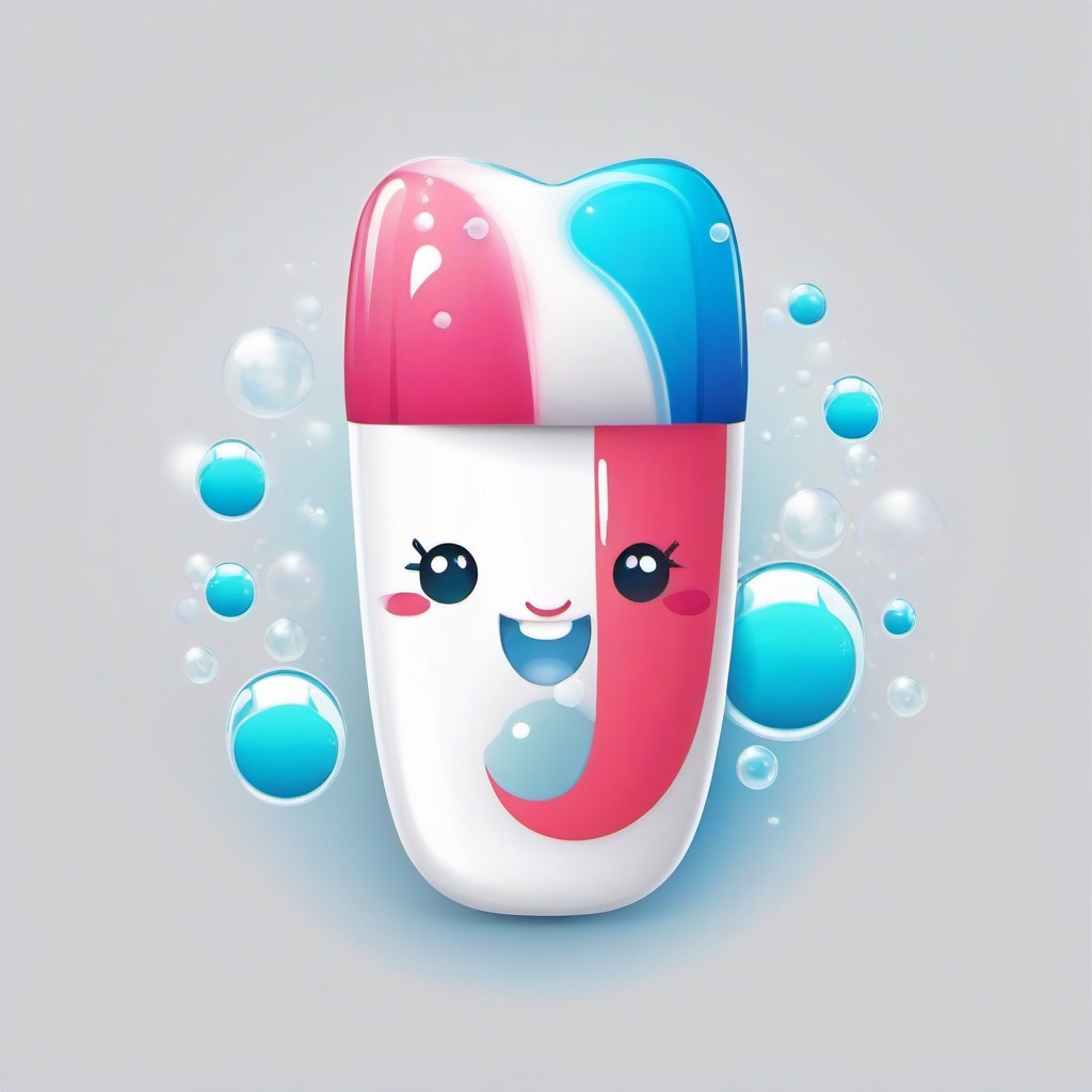 Brush Teeth clipart - Toothbrush with bubbles around it.  vector style illustration, white background