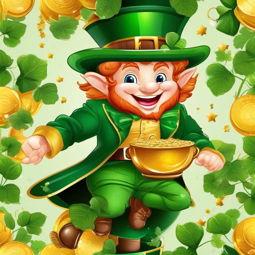 Leprechaun clipart - leprechaun enjoying a festive celebration  