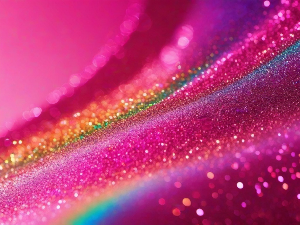 Pink Rainbow Glitter Background  