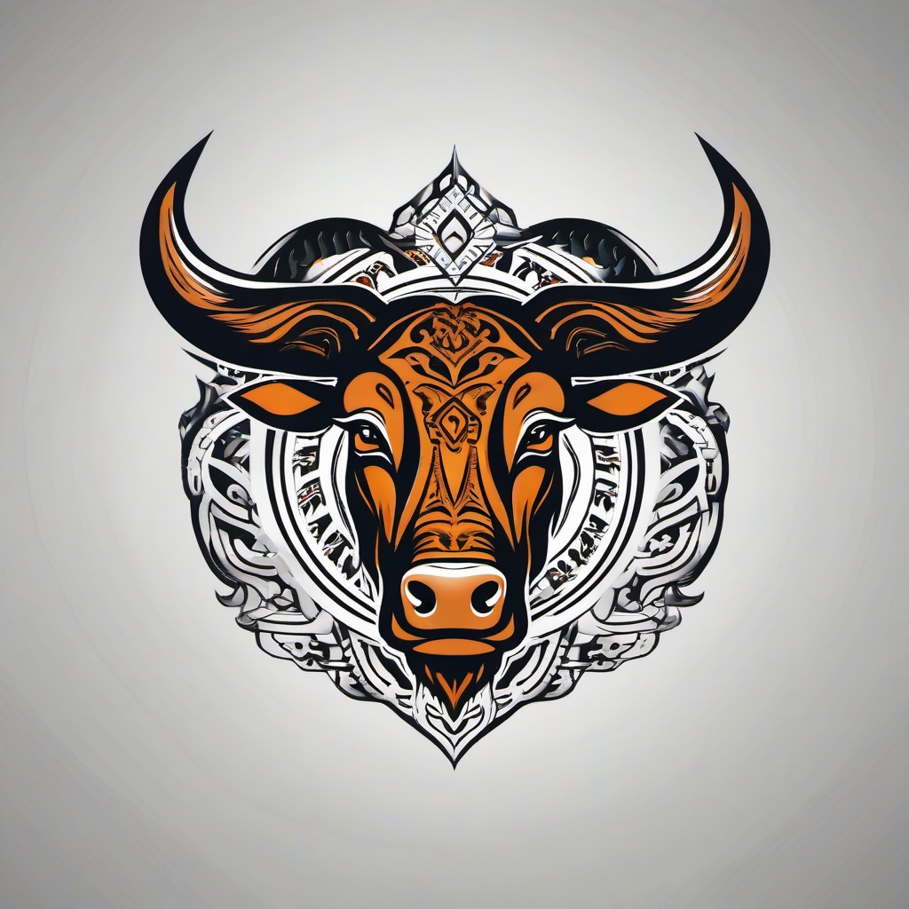 tattoo design for taurus  simple vector color tattoo