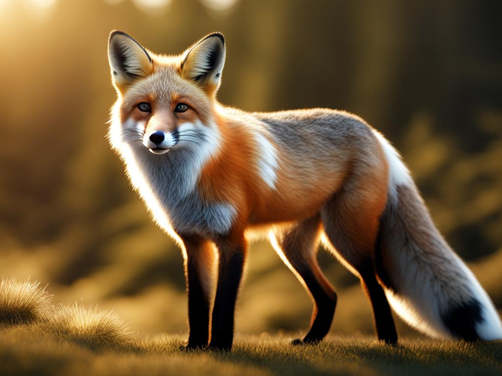 3d blown flass fox realistic ultra hd