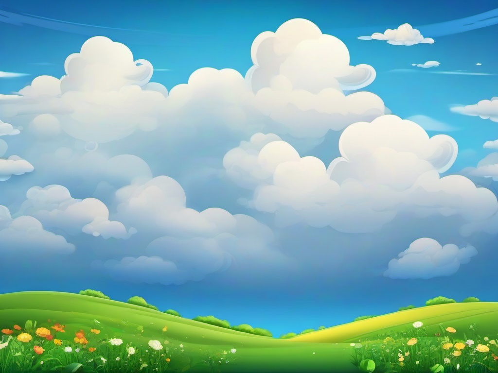 Cartoon Cloudy Sky Background  ,desktop background wallpaper