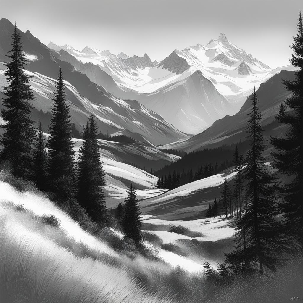 untouched val grande - sketch the untouched wilderness of val grande national park in piedmont, where nature reigns supreme. 