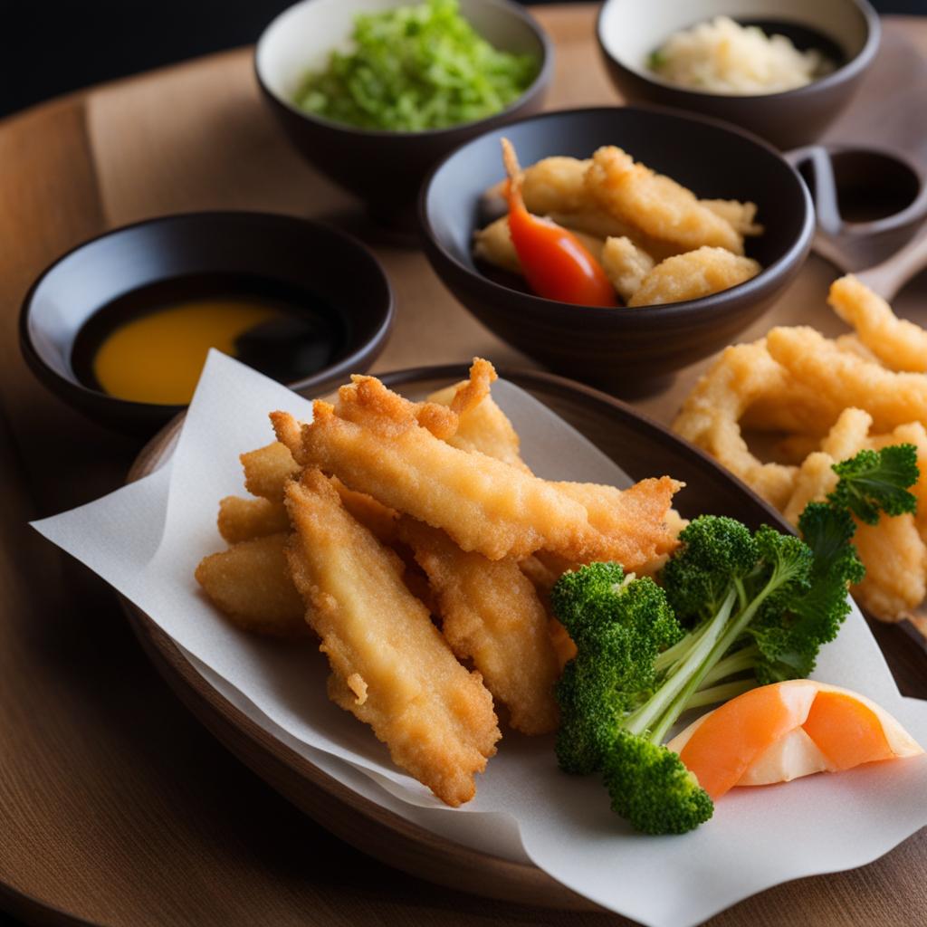 japanese tempura tasting - lightly battered and perfectly fried seafood and veggies. 