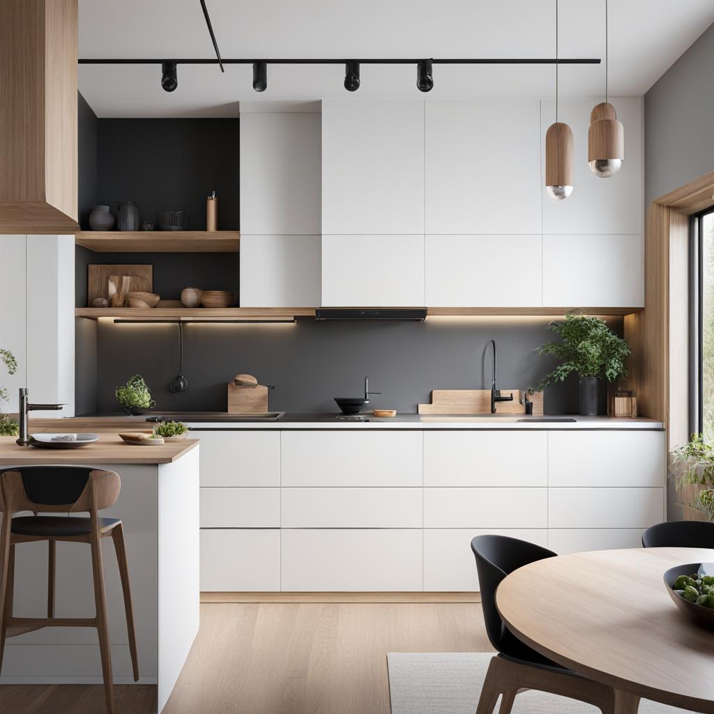 scandinavian-style kitchen with clean lines and a nordic-inspired design. 