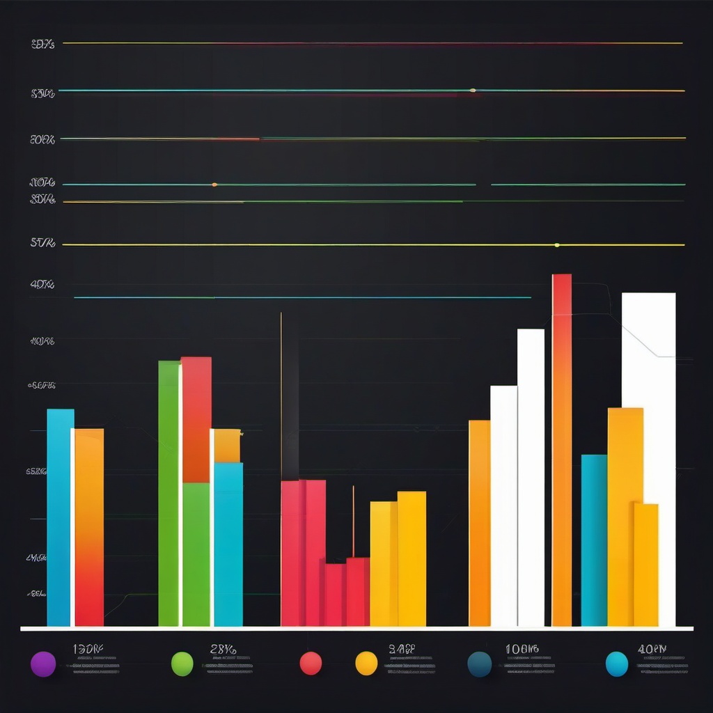 Bar chart clipart - Bar chart for visualizing data and statistics,  color clipart, vector art