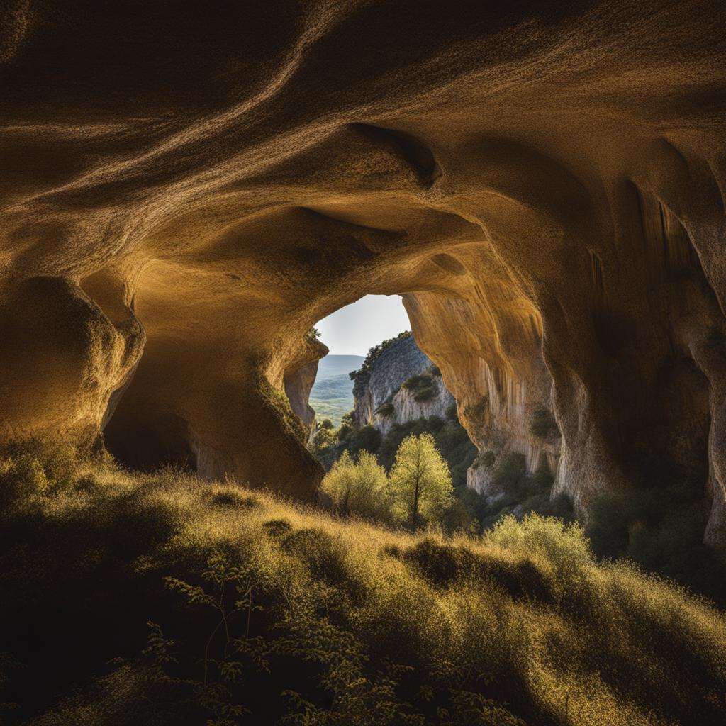 lesser-known basilicata caves - illustrate the beauty of lesser-known caves in basilicata, with stunning rock formations and hidden chambers. 