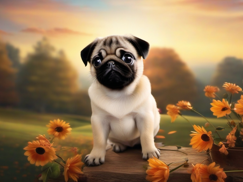 Cute Pug Wallpaper - Adorable pugs with sweet expressions  ,desktop background wallpaper