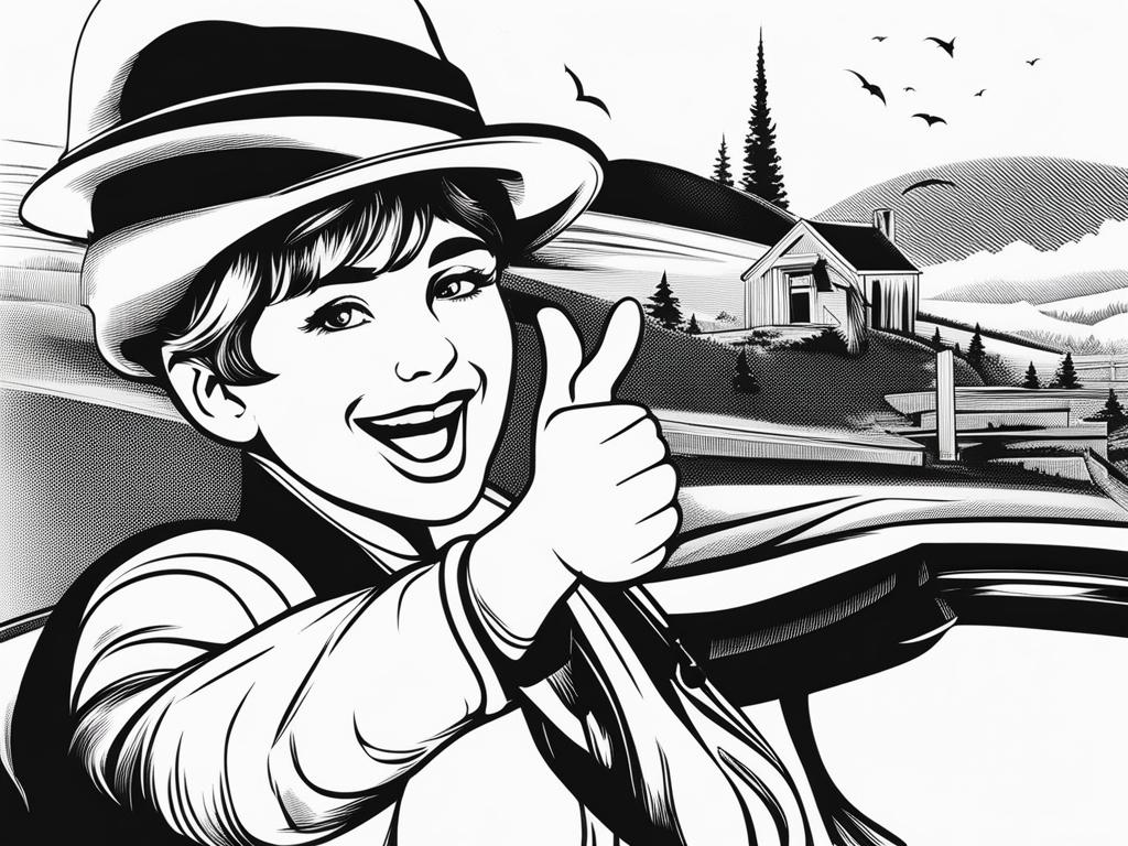 thumbs up clipart black and white 