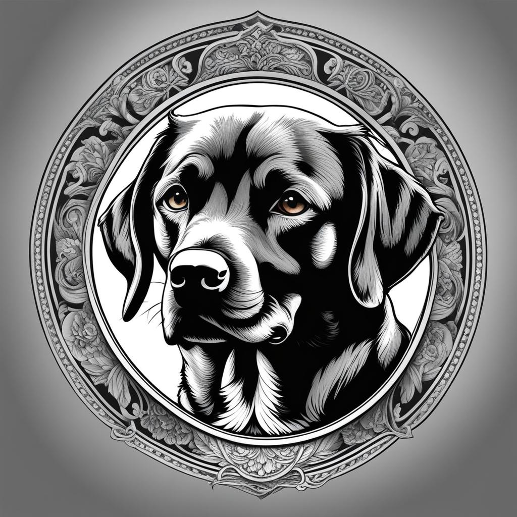 dog tattoo, honoring the loyalty and companionship of man's best friend. 