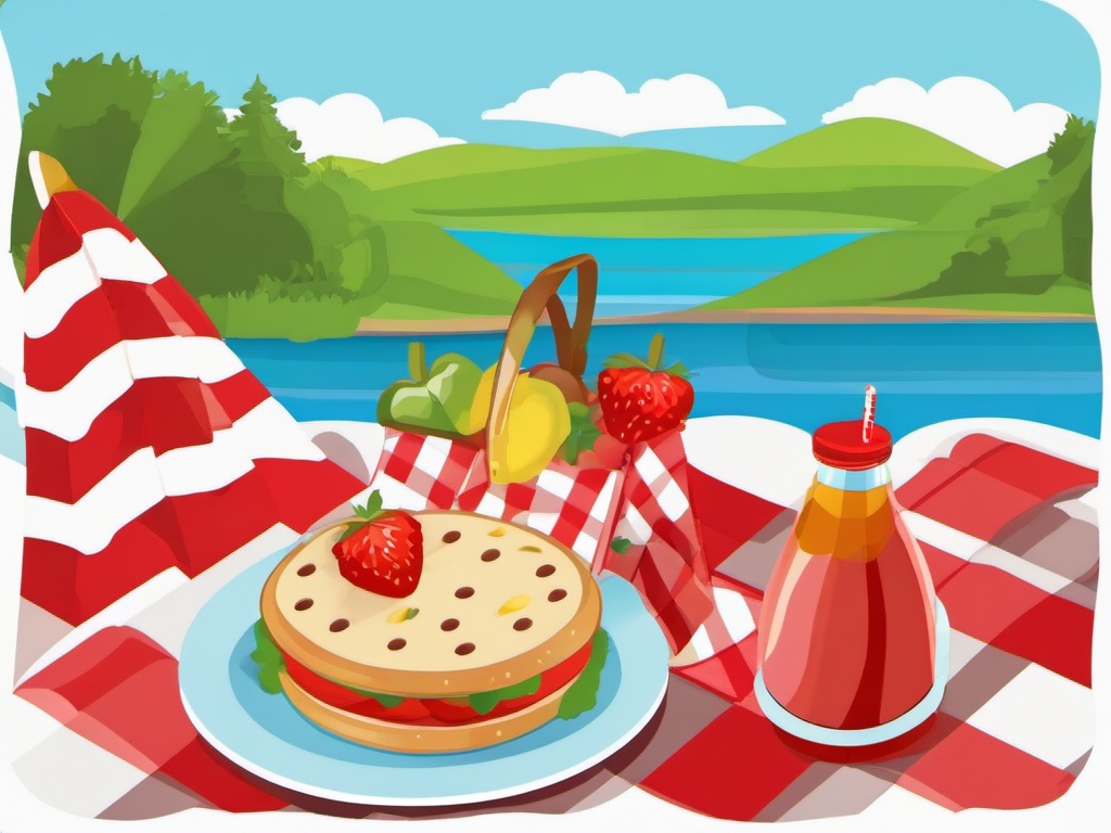 July clipart - picnic in July  clipart