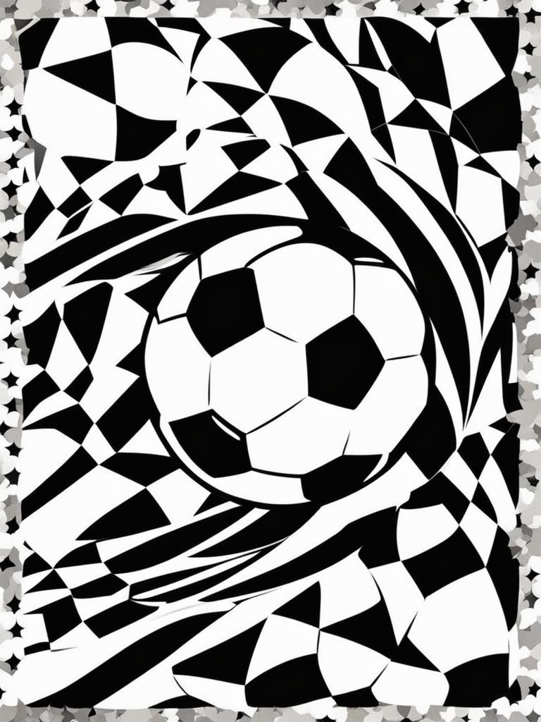 soccer ball clipart black and white 