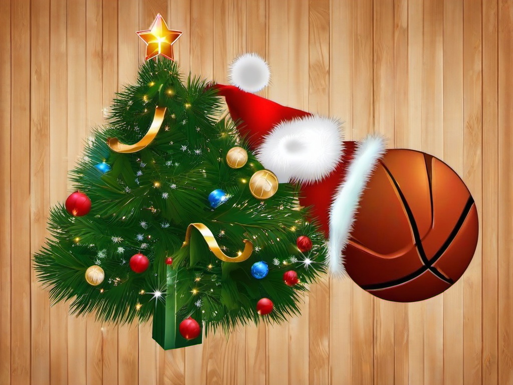 Christmas Basketball Wallpaper  