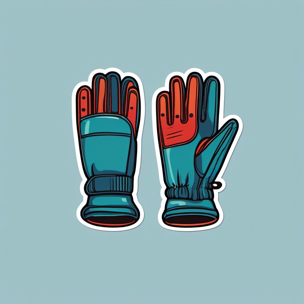 Winter gloves sticker- Insulated and cozy, , sticker vector art, minimalist design