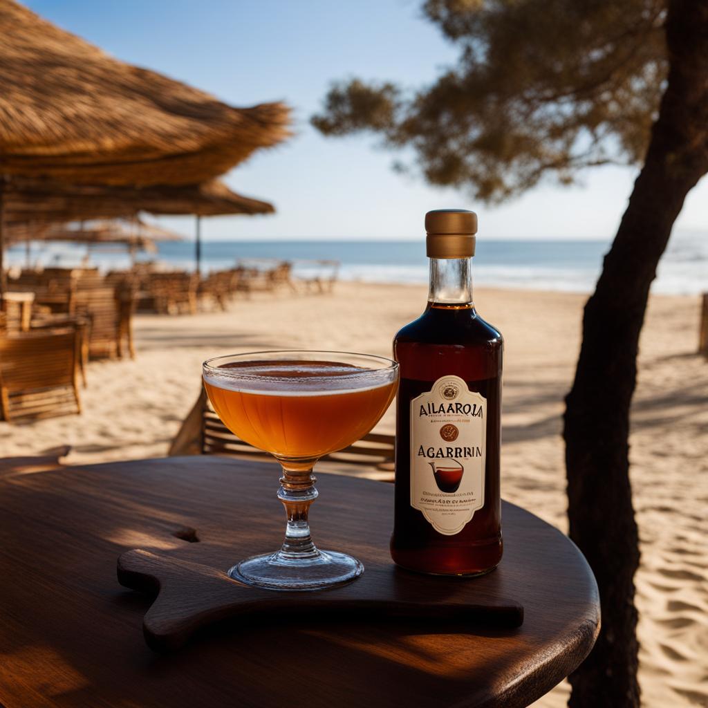 algarrobina at a beachside bar - sipping algarrobina, a sweet syrup made from black carob, at a laid-back beachside bar. 