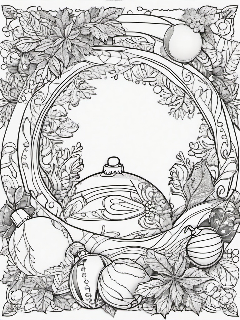 Christmas Coloring Cards  outling,coloring pages,black and whit